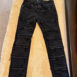 Stylish Black Distressed Kids Jeans